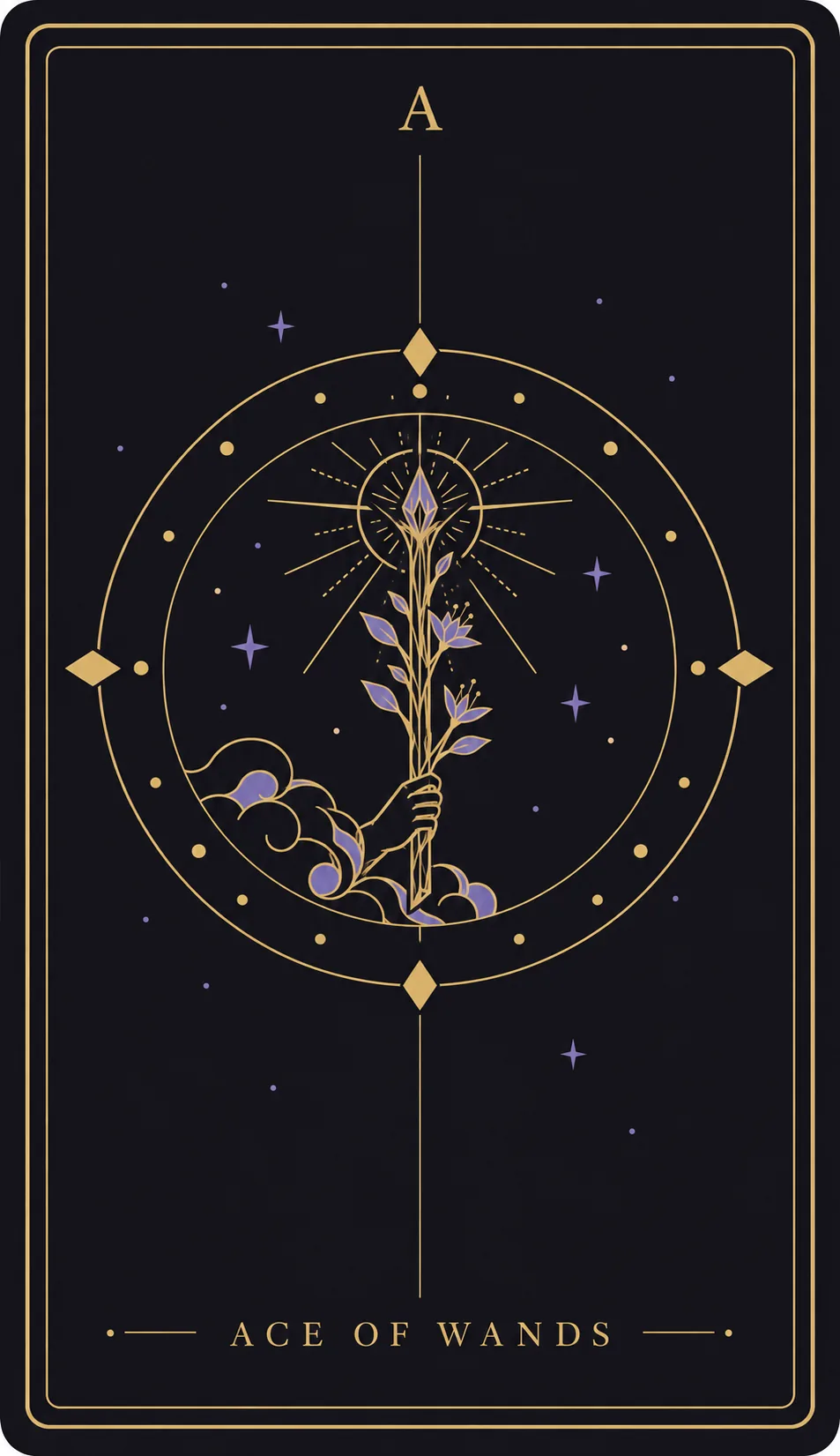 The Ace of Wands tarot card