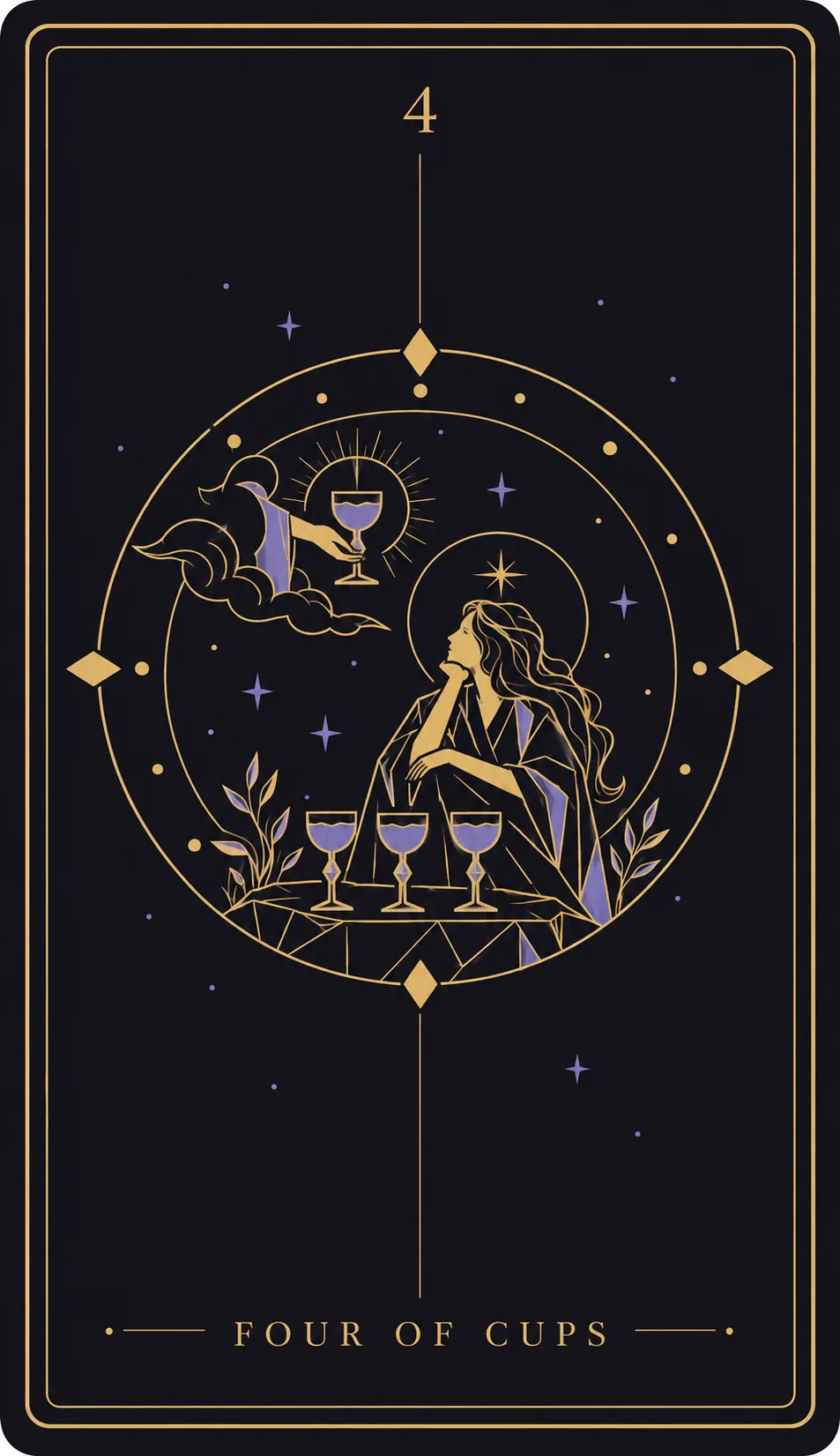 The Four of Cups tarot card