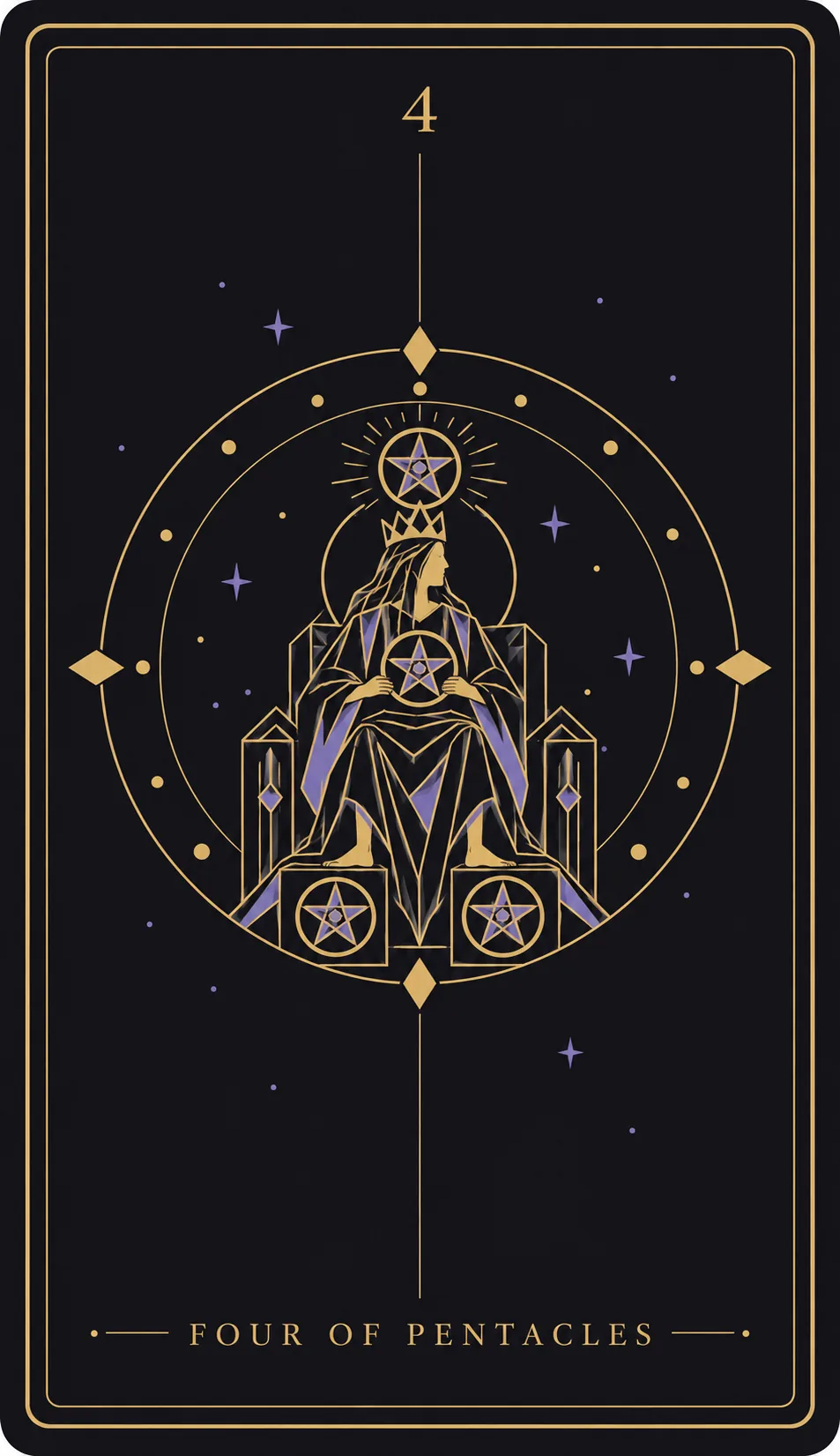 The Four of Pentacles tarot card