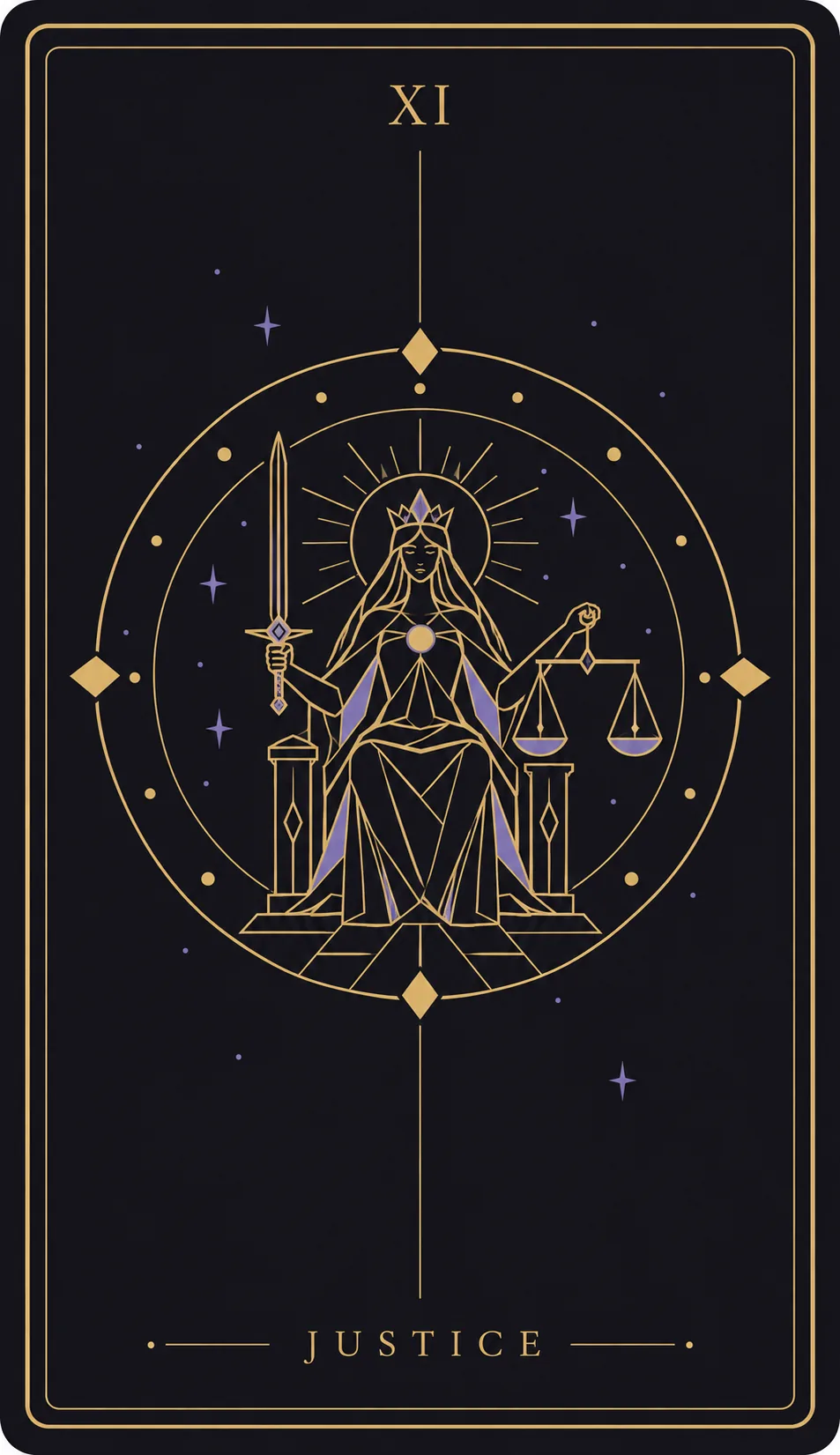 The Justice tarot card