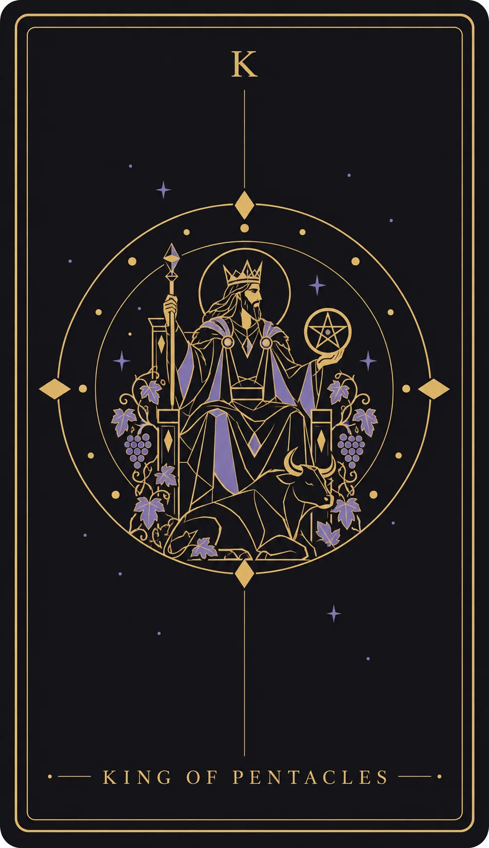 The King of Pentacles tarot card