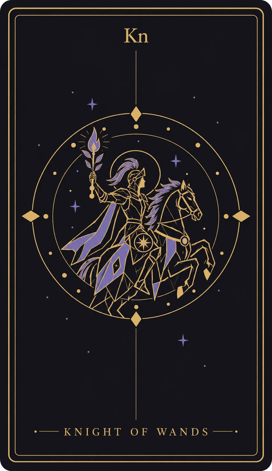 The Knight of Wands tarot card