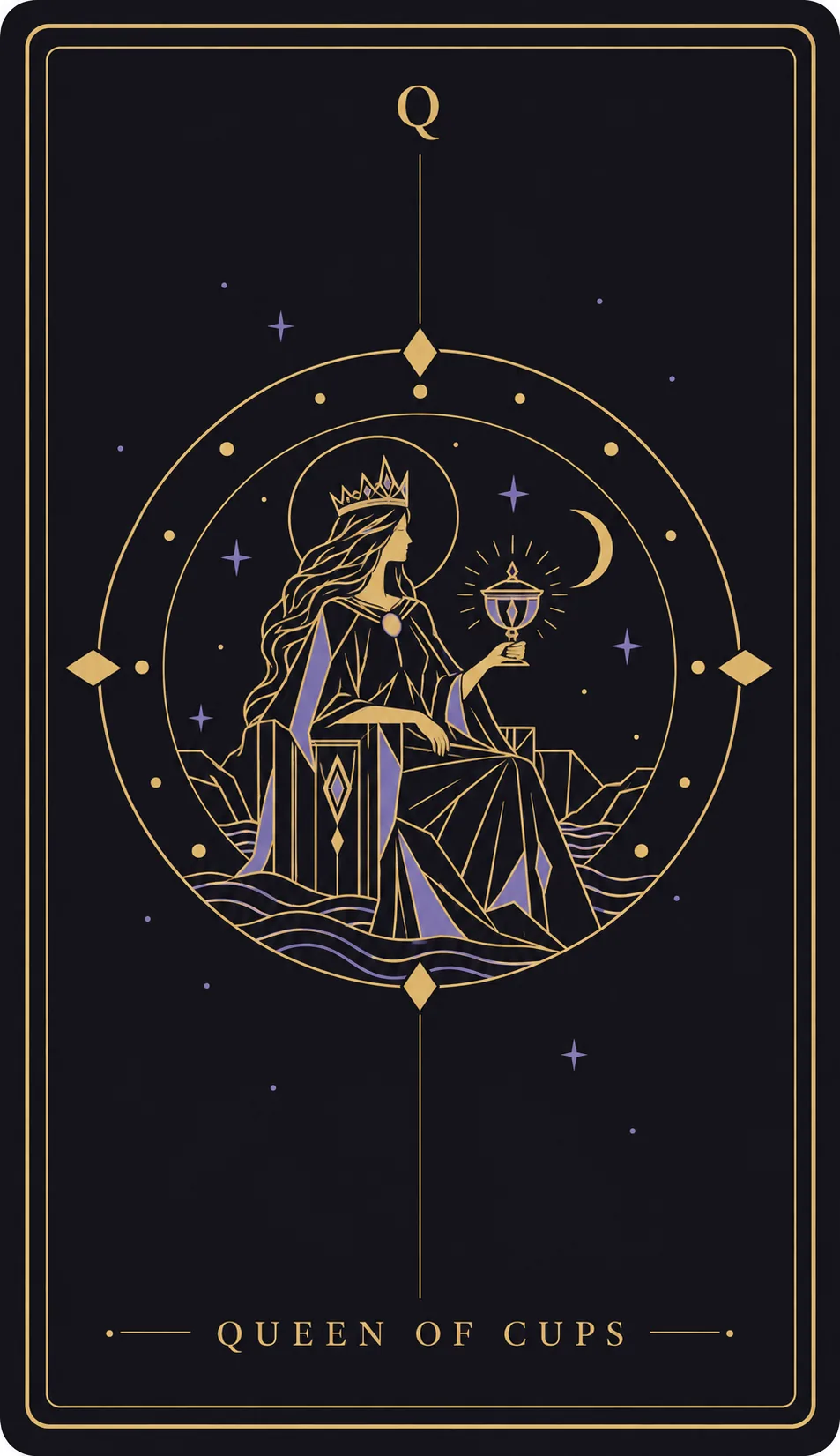 The Queen of Cups tarot card