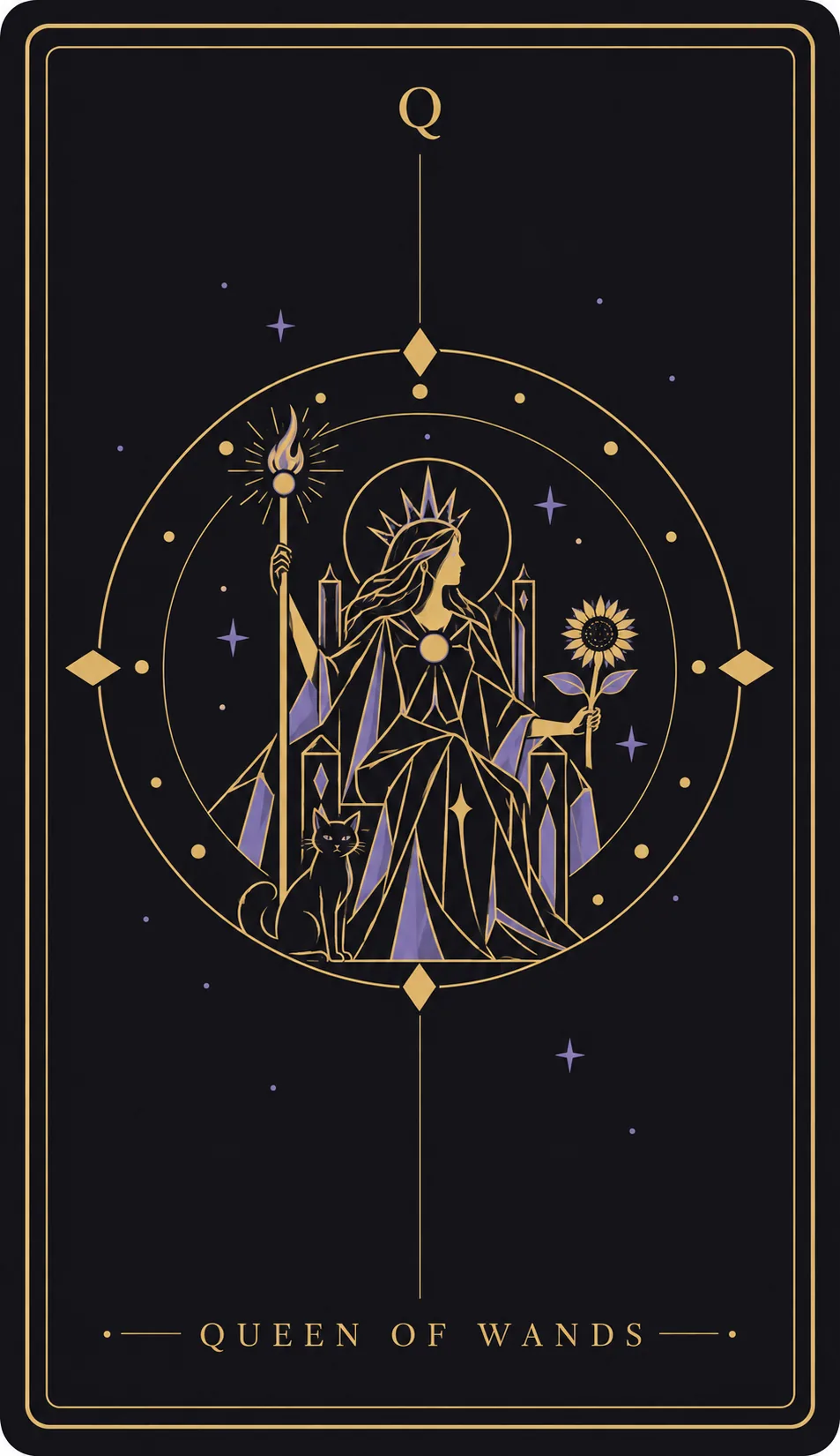 The Queen of Wands tarot card