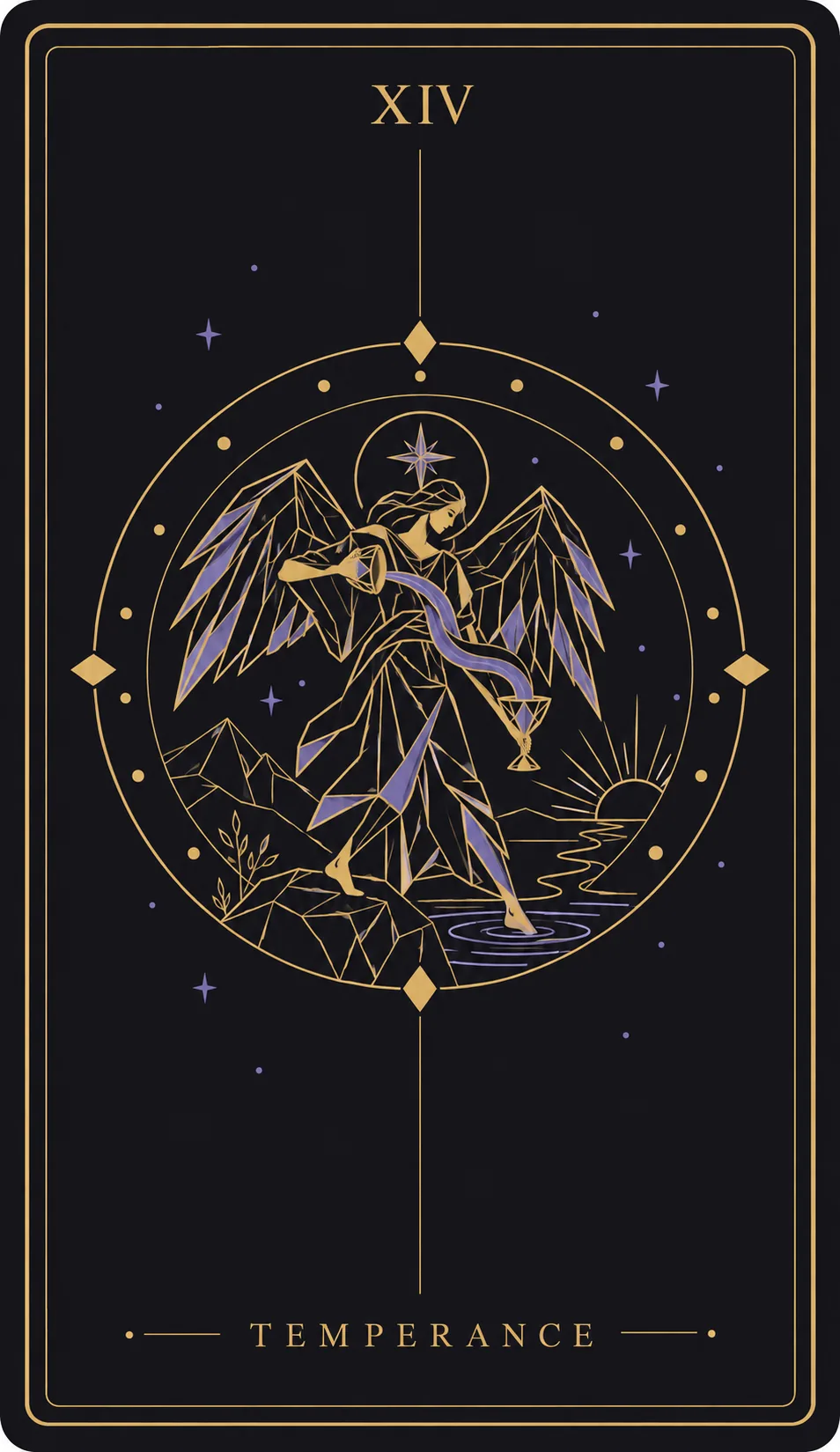 The Temperance tarot card