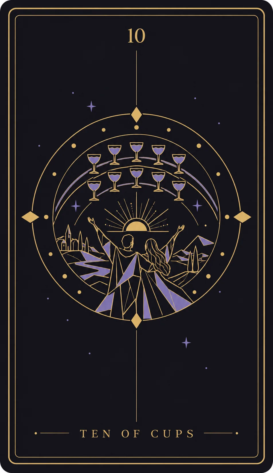 The Ten of Cups tarot card