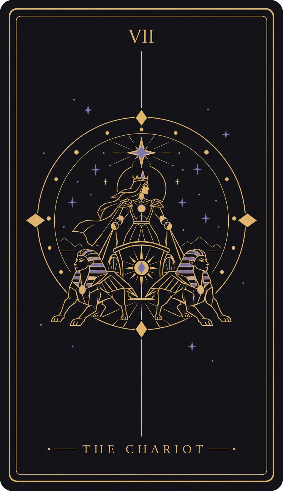 The The Chariot tarot card