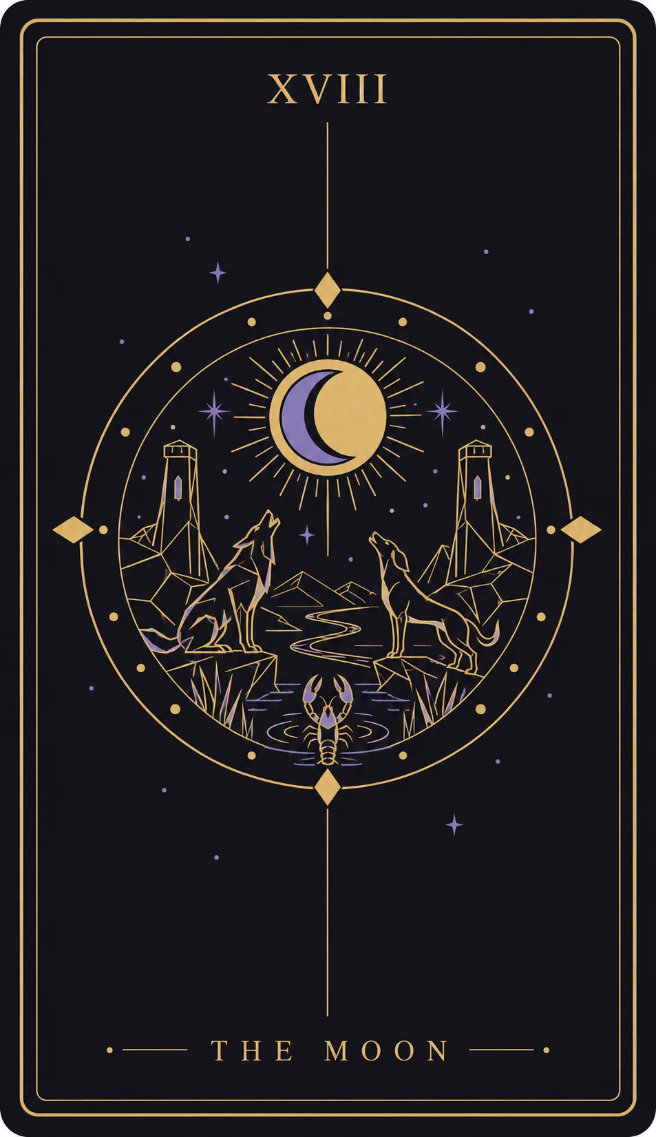The The Moon tarot card