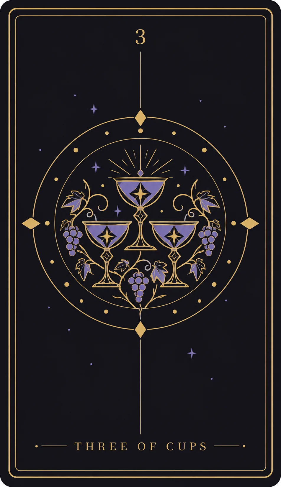 The Three of Cups tarot card