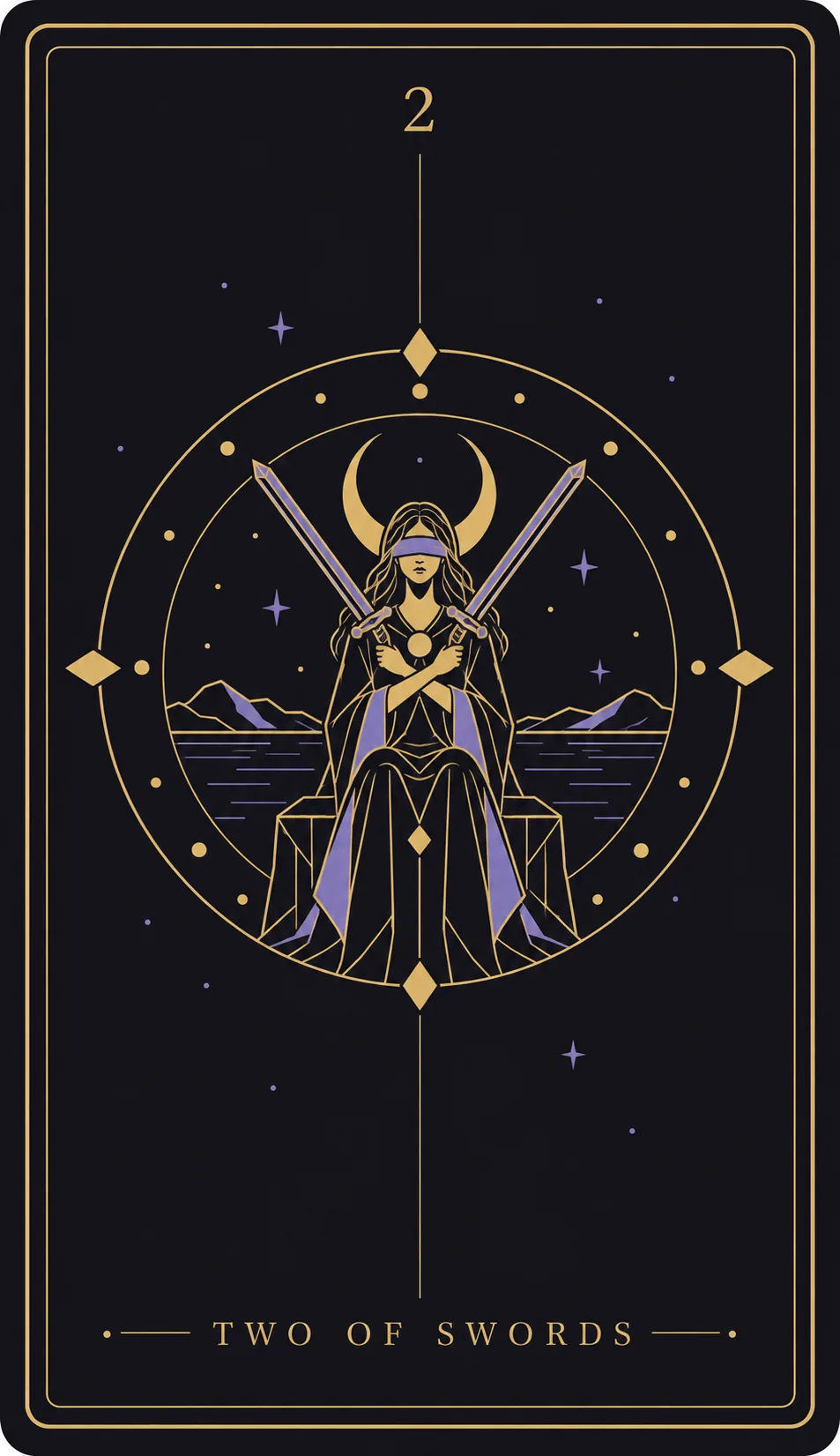 The Two of Swords tarot card