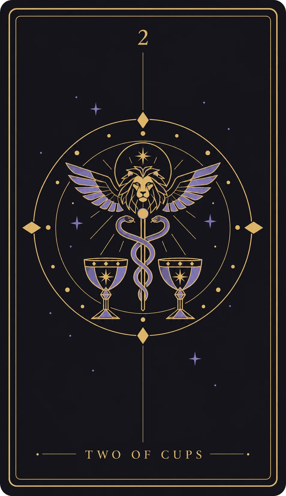 The Two of Cups tarot card